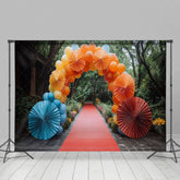 Aperturee - Aperturee Forest Paper Flower Balloon Arch Wedding Backdrop